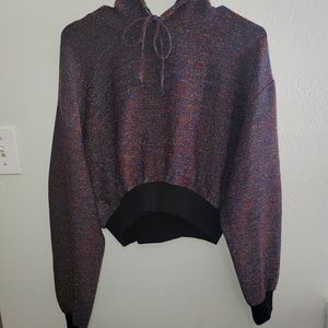 Women's crop hoodie sparkly